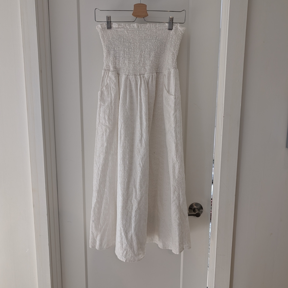 Dex White Ruffled Dress
